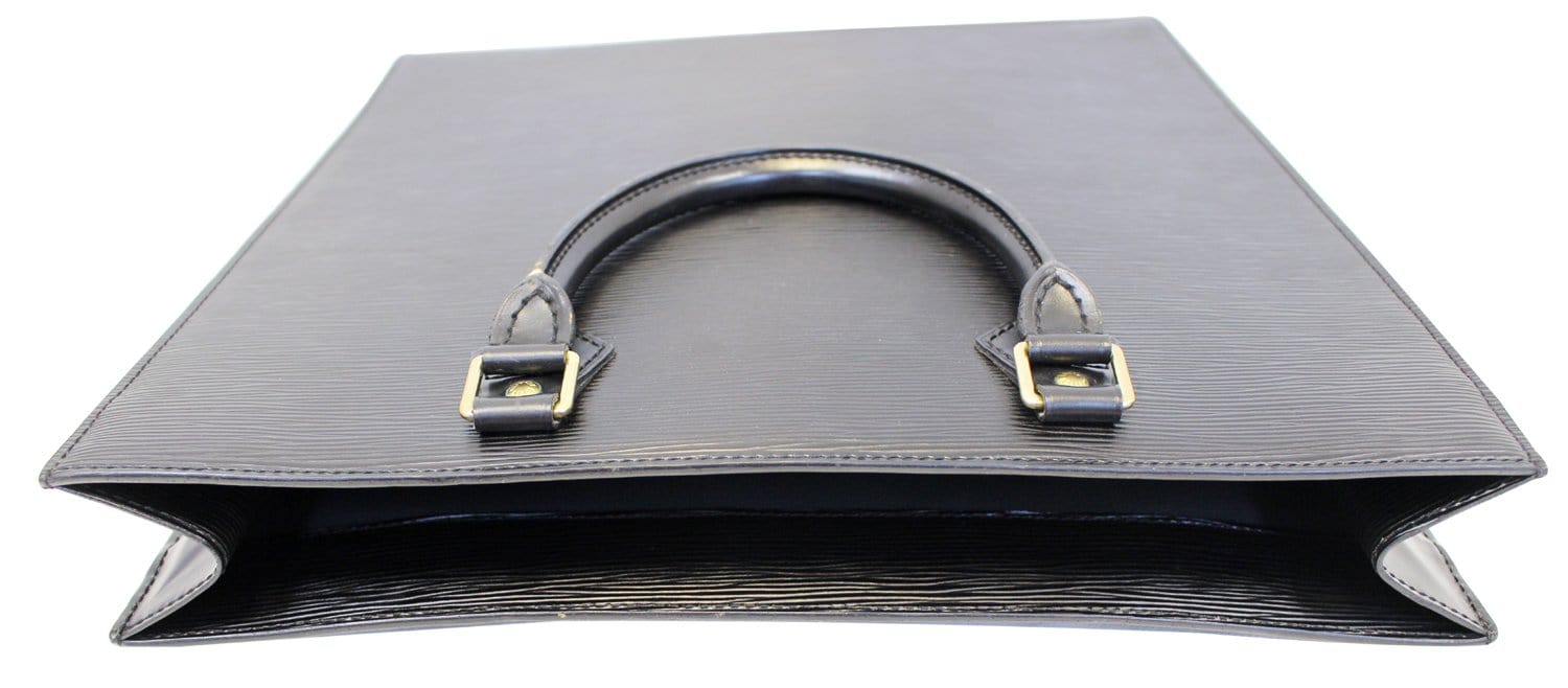 LOUIS VUITTON Epi Leather Black Sac Plat Satchel Bag