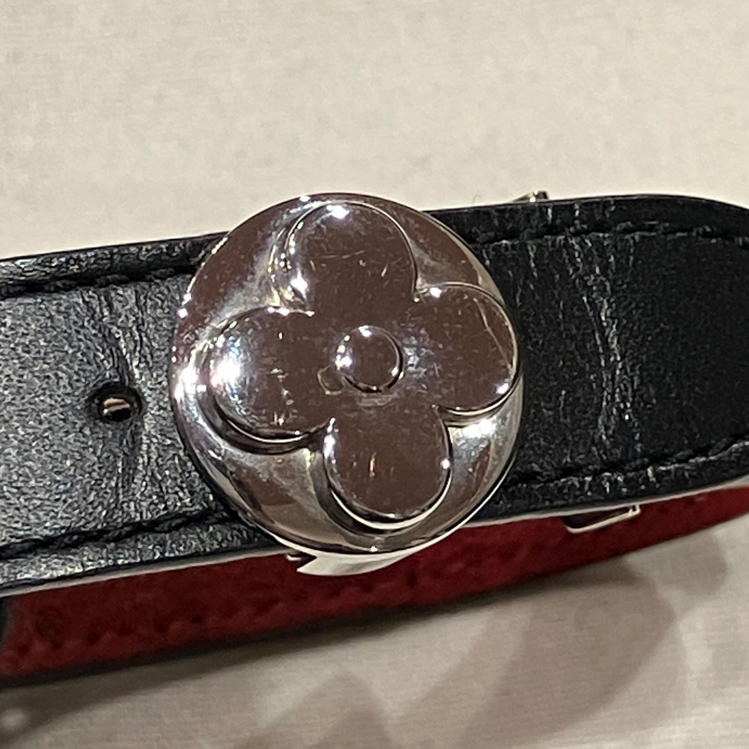 Louis Vuitton Black Monogram Good Luck Bracelet Bangle M64447