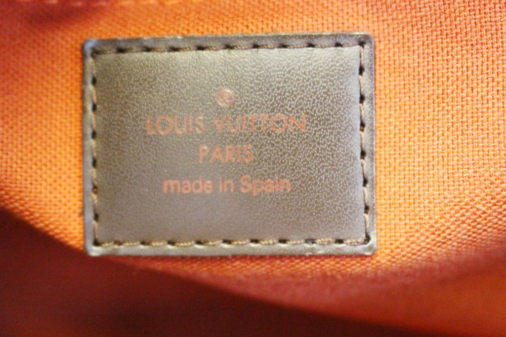 LOUIS VUITTON Damier Ebene Brown Ribera MM Satchel Bag
