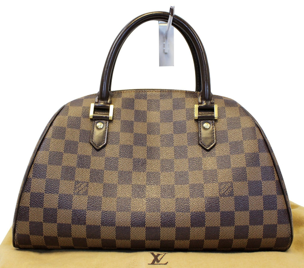 LOUIS VUITTON Damier Ebene Brown Ribera MM Satchel Bag
