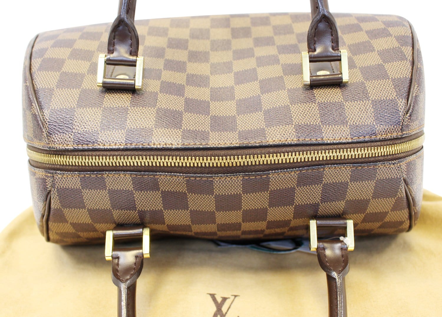 LOUIS VUITTON Damier Ebene Brown Ribera MM Satchel Bag