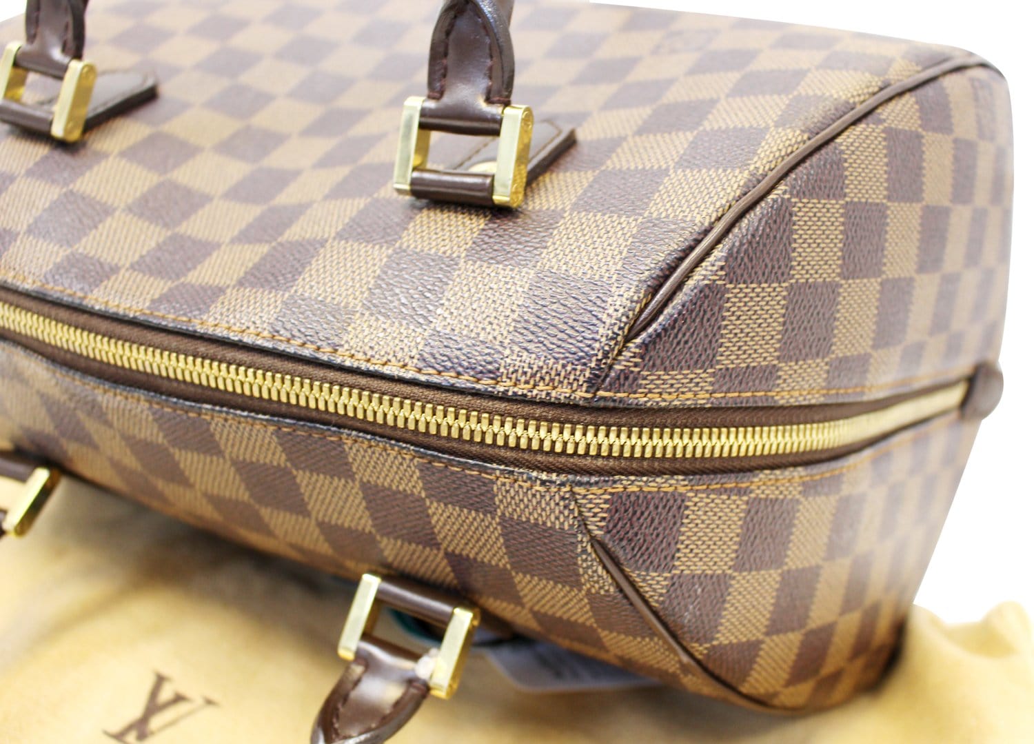 LOUIS VUITTON Damier Ebene Brown Ribera MM Satchel Bag