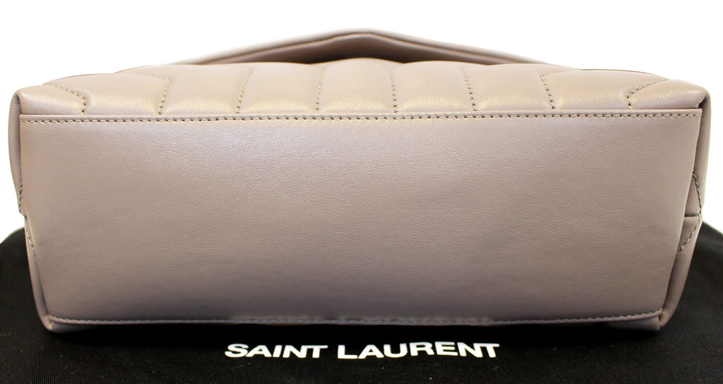 YVES SAINT LAURENT Matelasse Loulou Small Chain Shoulder Bag Taupe