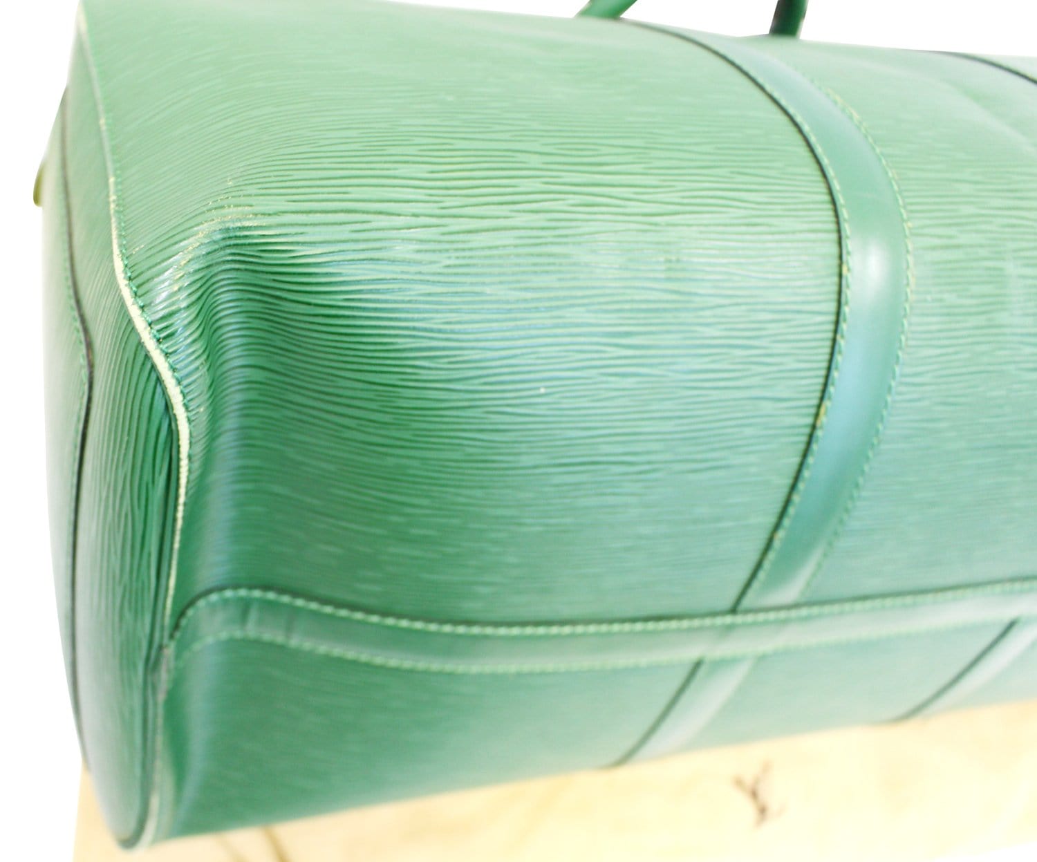 LOUIS VUITTON Epi Leather Green Keepall 50 Boston Satchel Bag