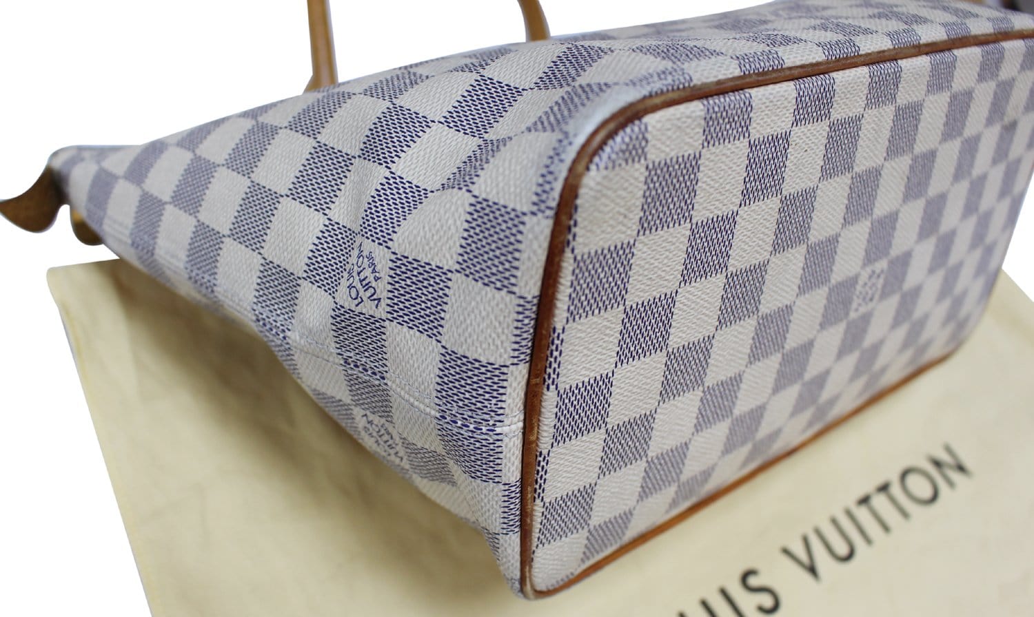 LOUIS VUITTON Damier Azur Saleya PM Tote Shoulder Bag