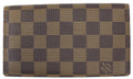 LOUIS VUITTON Damier Ebene Checkbook Cover Card Holder Wallet
