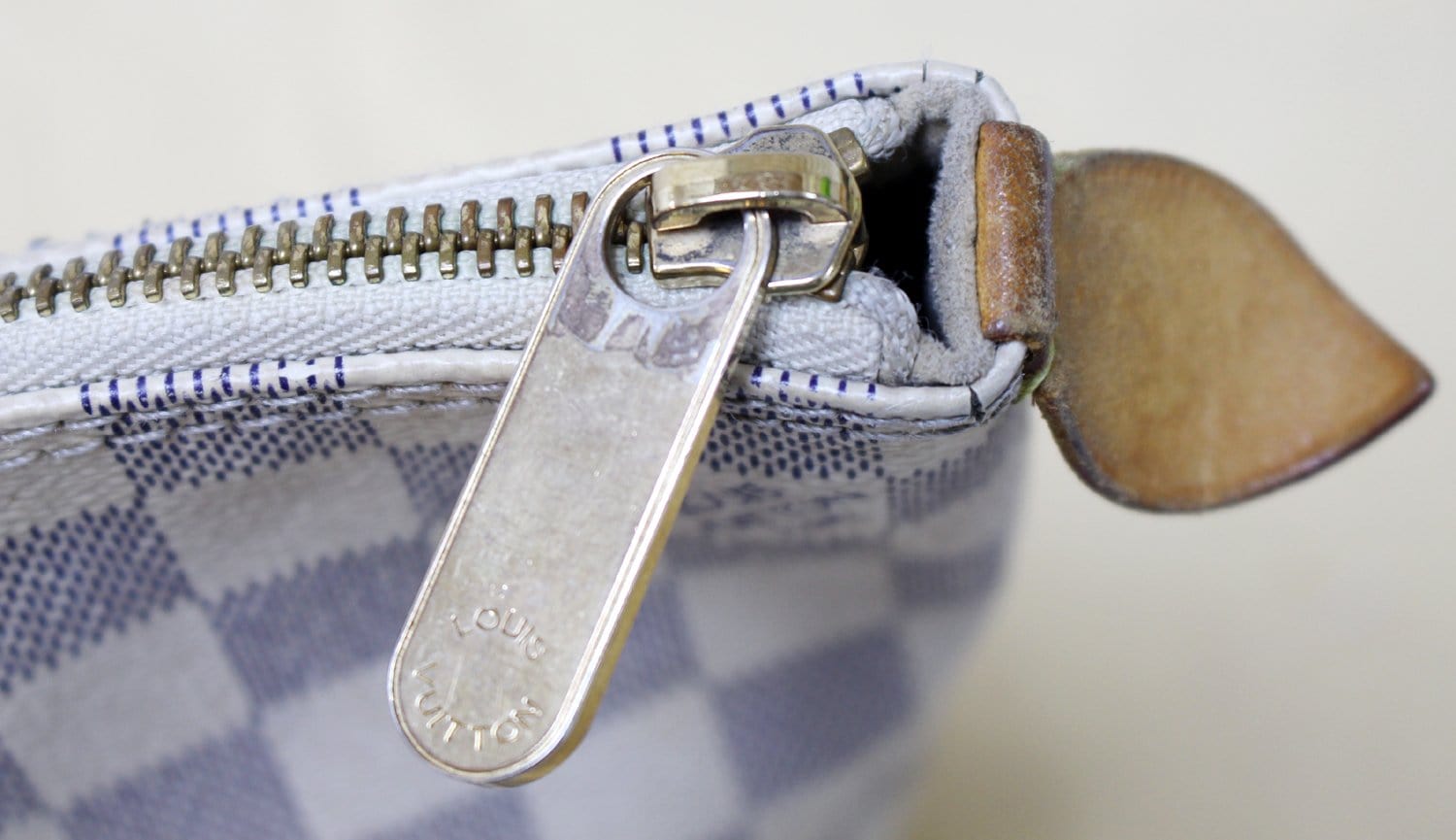 LOUIS VUITTON Damier Azur Saleya PM Tote Shoulder Bag