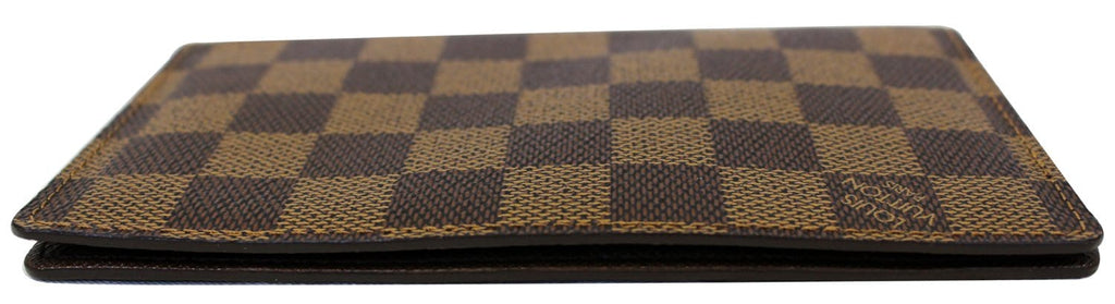LOUIS VUITTON Damier Ebene Checkbook Cover Card Holder Wallet