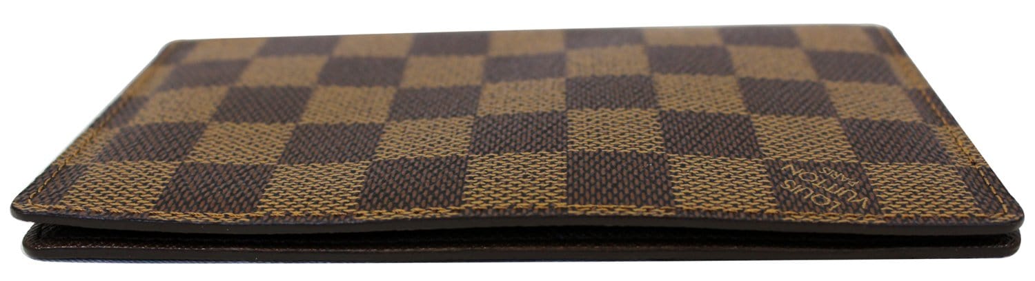 LOUIS VUITTON Damier Ebene Checkbook Cover Card Holder Wallet