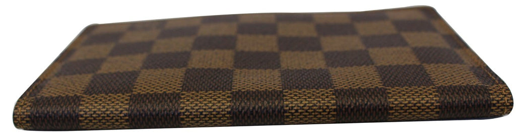 LOUIS VUITTON Damier Ebene Checkbook Cover Card Holder Wallet