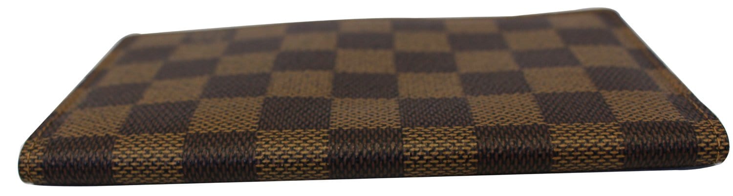 LOUIS VUITTON Damier Ebene Checkbook Cover Card Holder Wallet