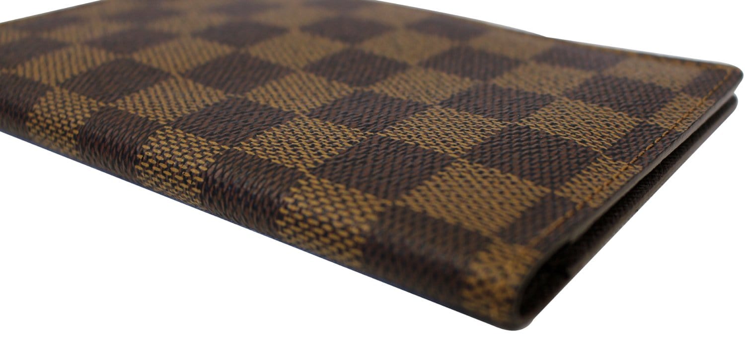 LOUIS VUITTON Damier Ebene Checkbook Cover Card Holder Wallet