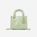 Mini Lady Dioror - Green/Gold CrocoDiorle