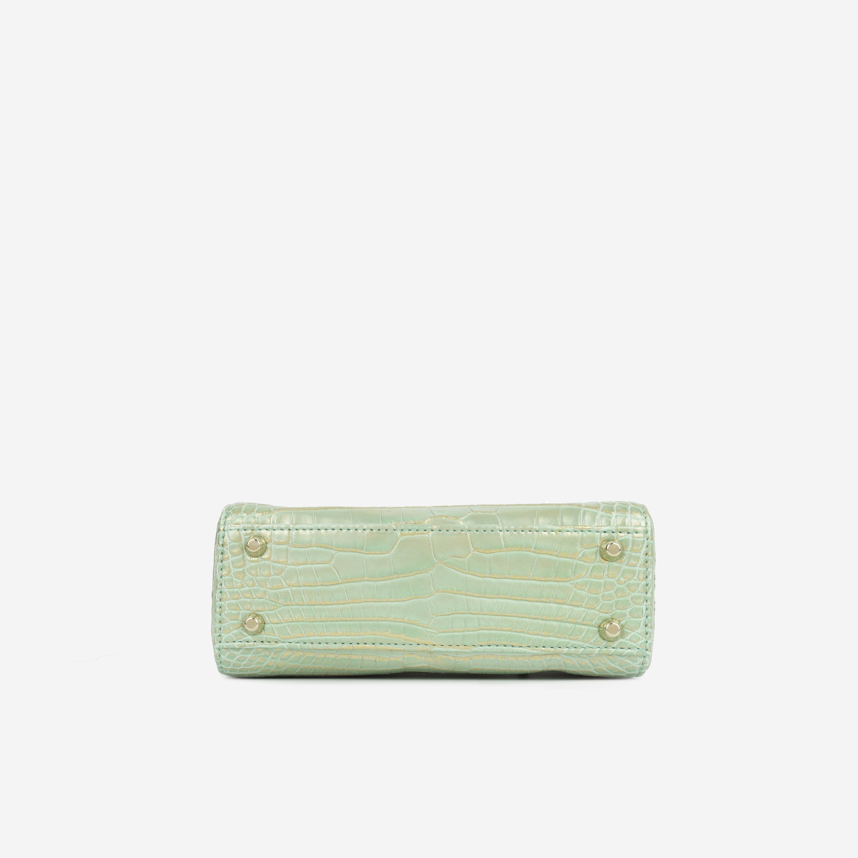 Mini Lady Dioror - Green/Gold CrocoDiorle