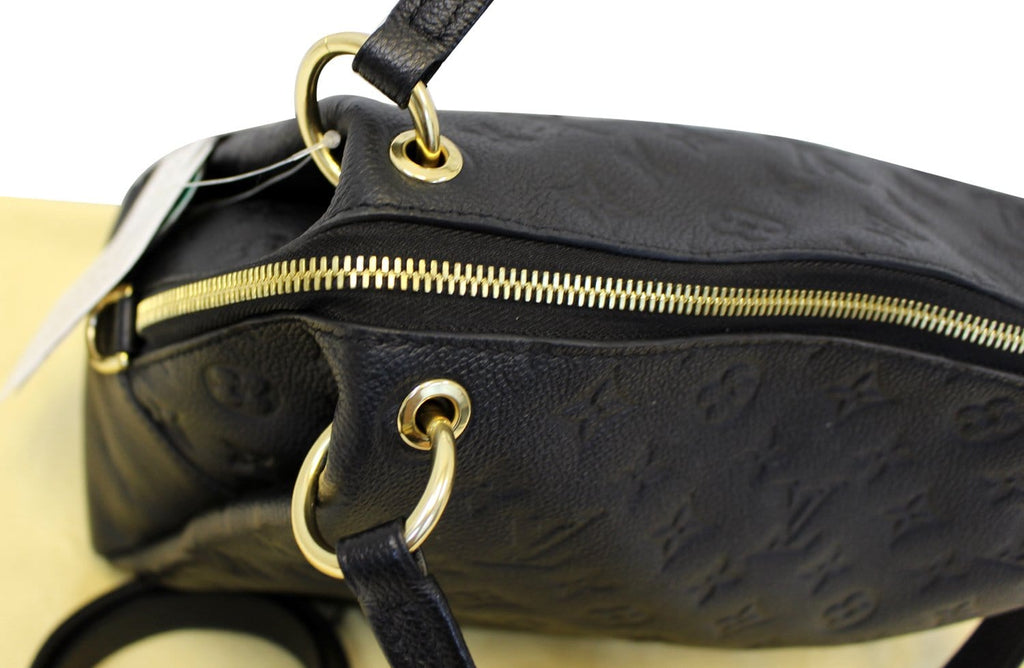 LOUIS VUITTON Ponthieu PM Empreinte Leather Shoulder Bag Black