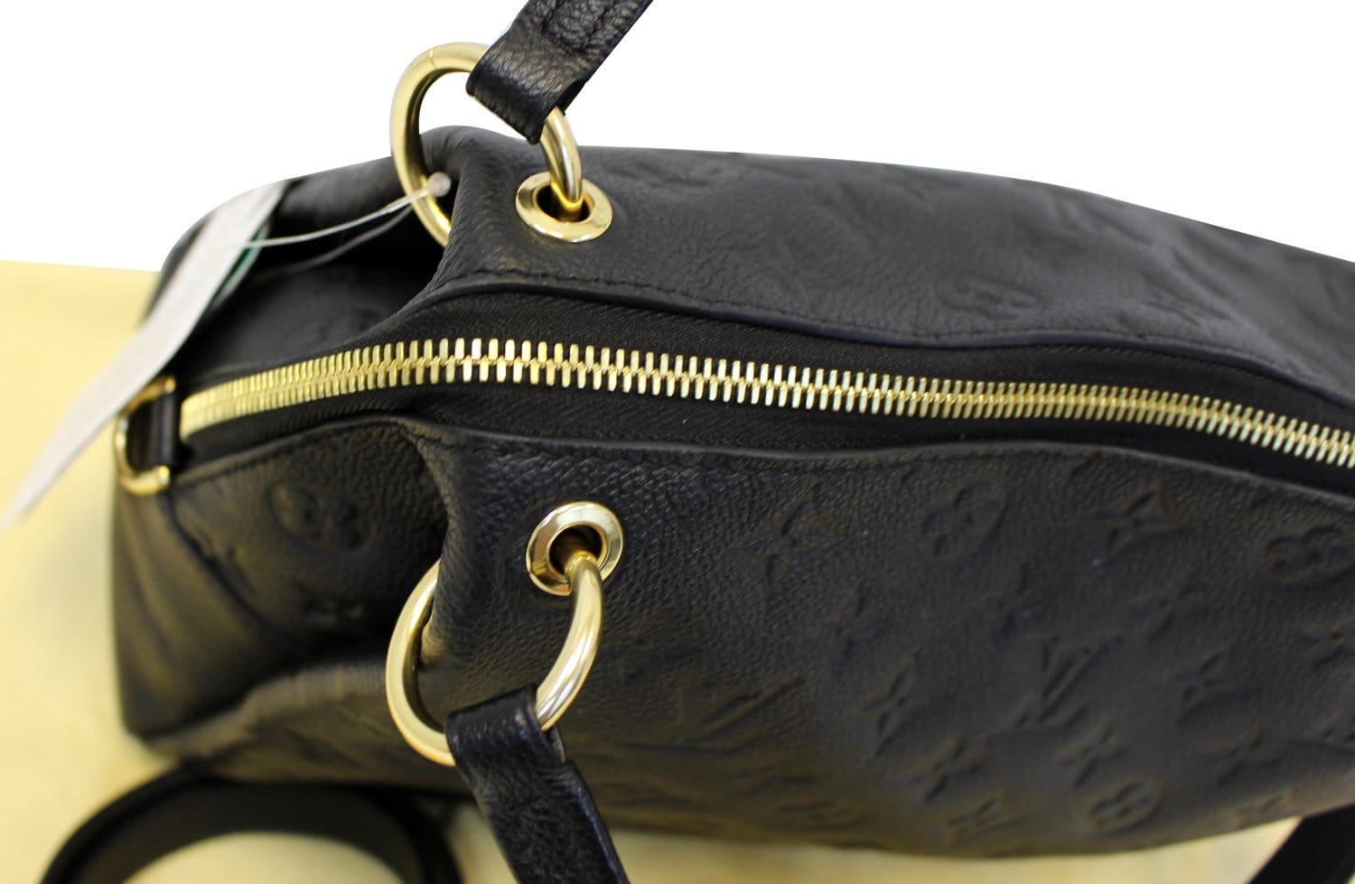 LOUIS VUITTON Ponthieu PM Empreinte Leather Shoulder Bag Black