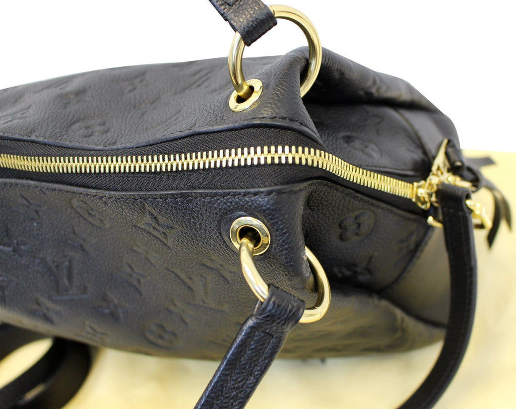 LOUIS VUITTON Ponthieu PM Empreinte Leather Shoulder Bag Black