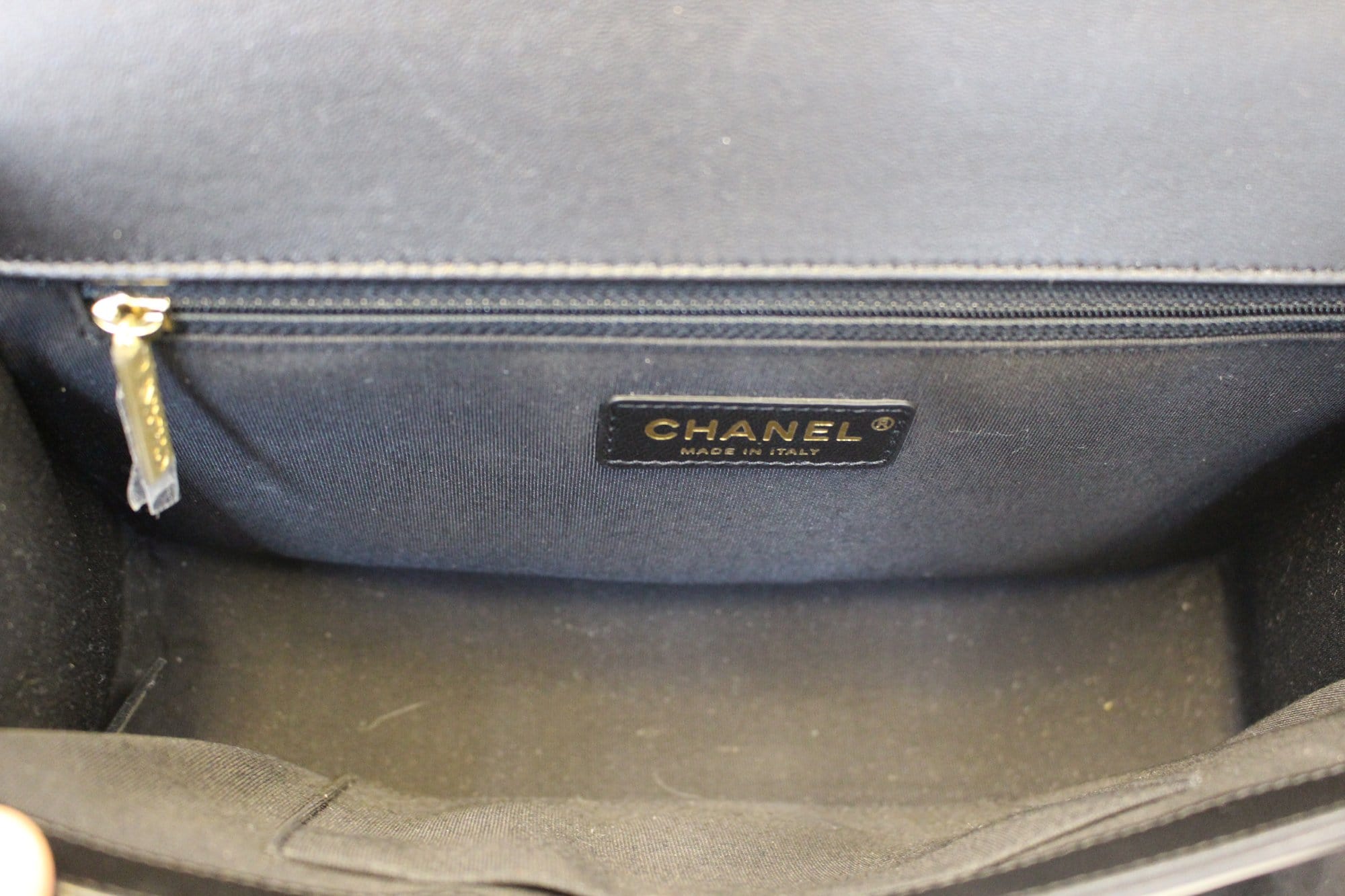 Chanel Le Boy Medium  Leather Shoulder Bag Black