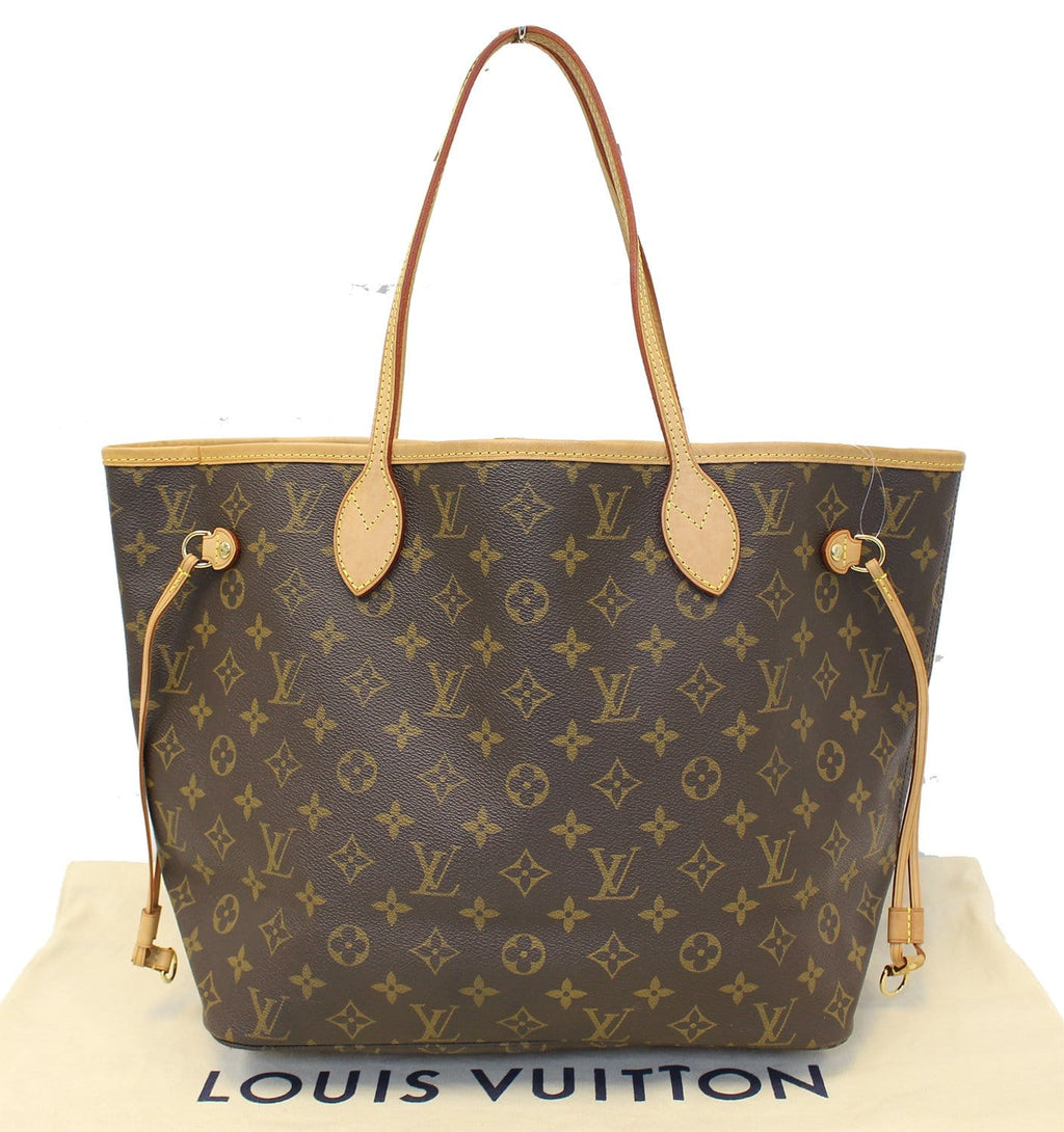 LOUIS VUITTON Neverfull MM Monogram Canvas Brown Tote Bag