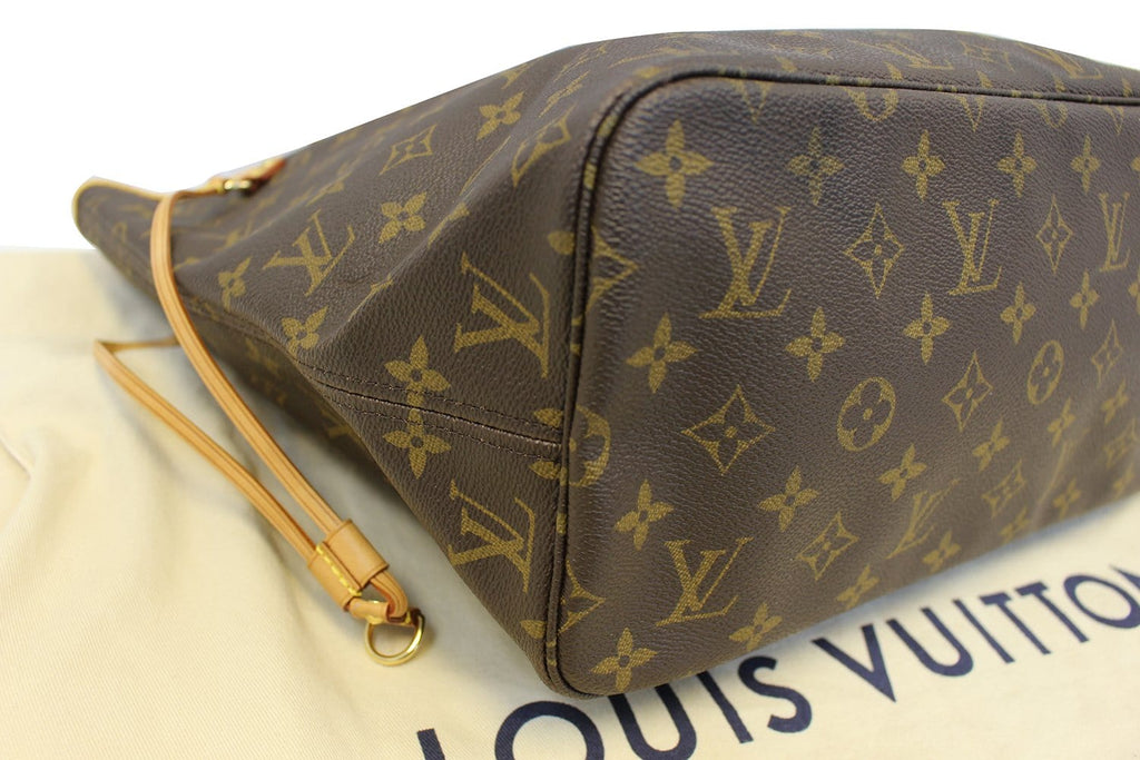 LOUIS VUITTON Neverfull MM Monogram Canvas Brown Tote Bag