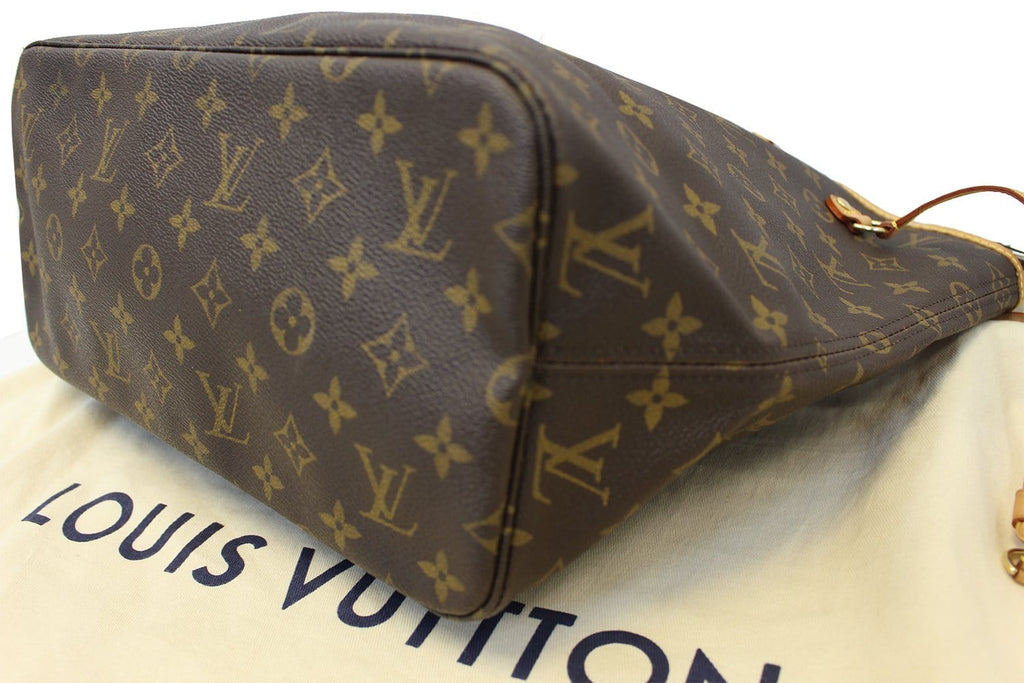 LOUIS VUITTON Neverfull MM Monogram Canvas Brown Tote Bag