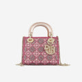 Mini Lady Dioror - Pink Crystal Beaded