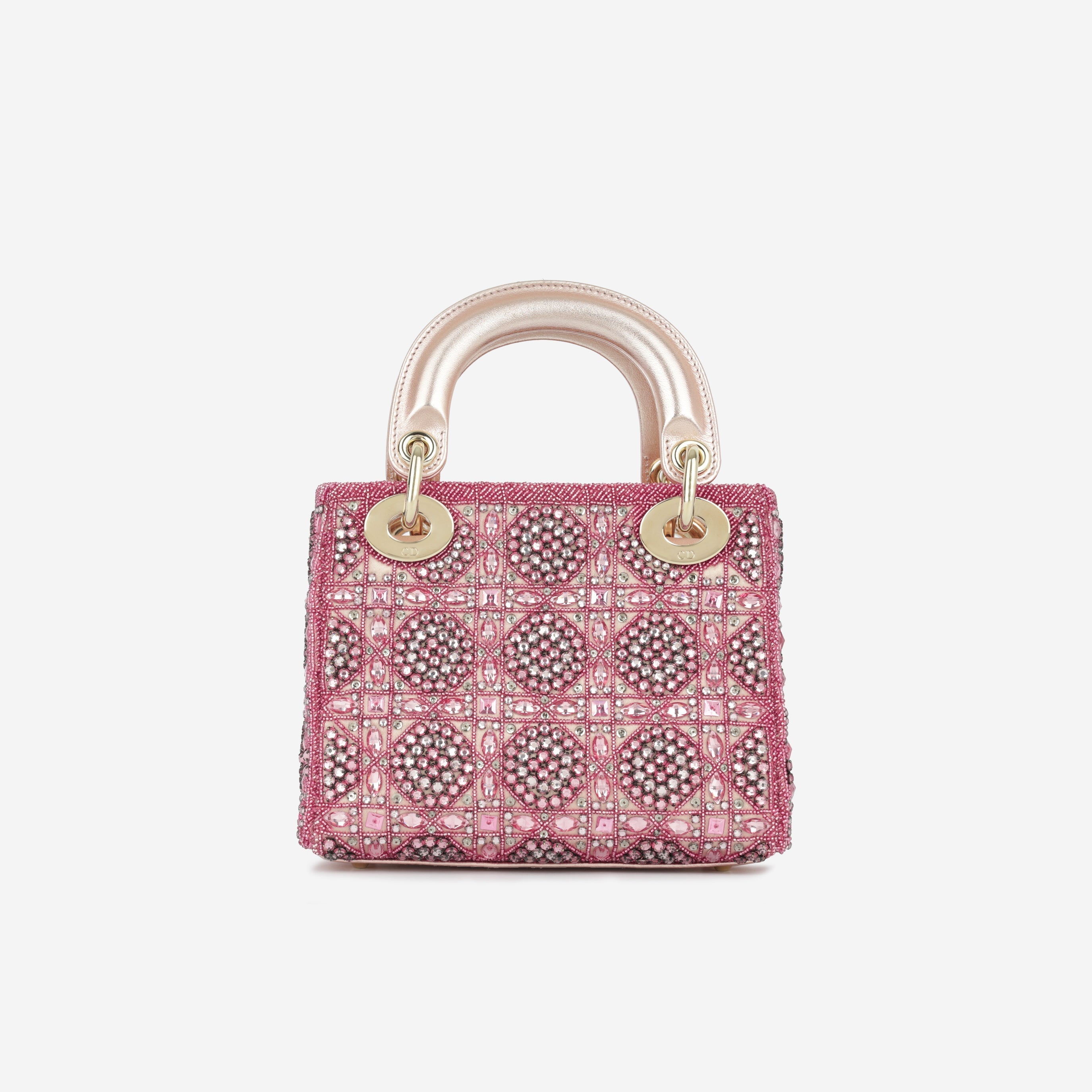 Mini Lady Dioror - Pink Crystal Beaded