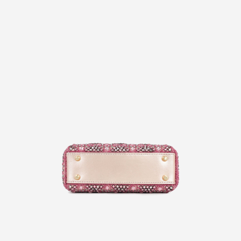 Mini Lady Dioror - Pink Crystal Beaded