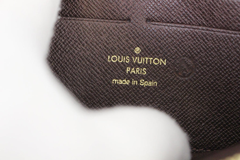 LOUIS VUITTON Mini Lin Ebene Monogram Zippy Wallet
