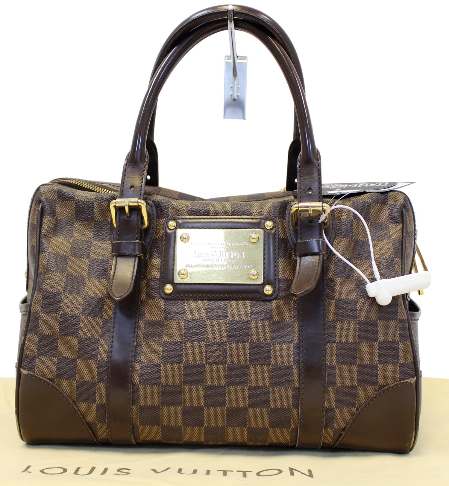 LOUIS VUITTON Damier Ebene Berkeley Satchel Bag