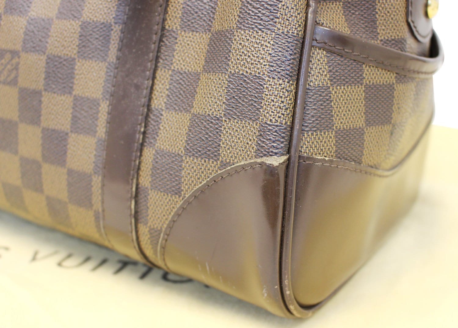 LOUIS VUITTON Damier Ebene Berkeley Satchel Bag