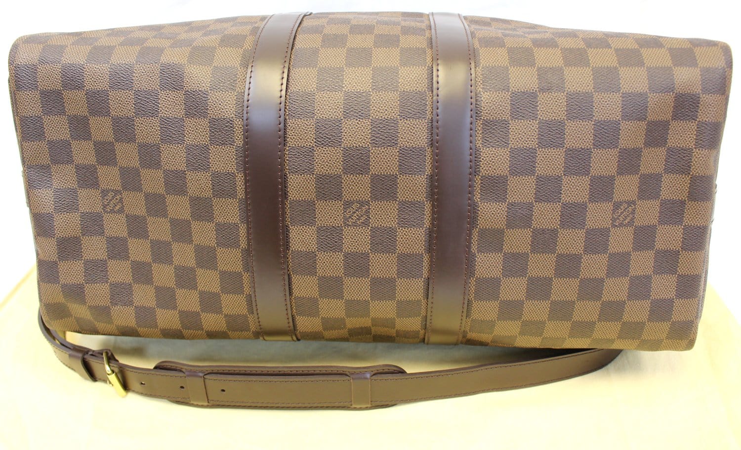 LOUIS VUITTON Keepall 45 Damier Ebene Bandouliere Travel Bag