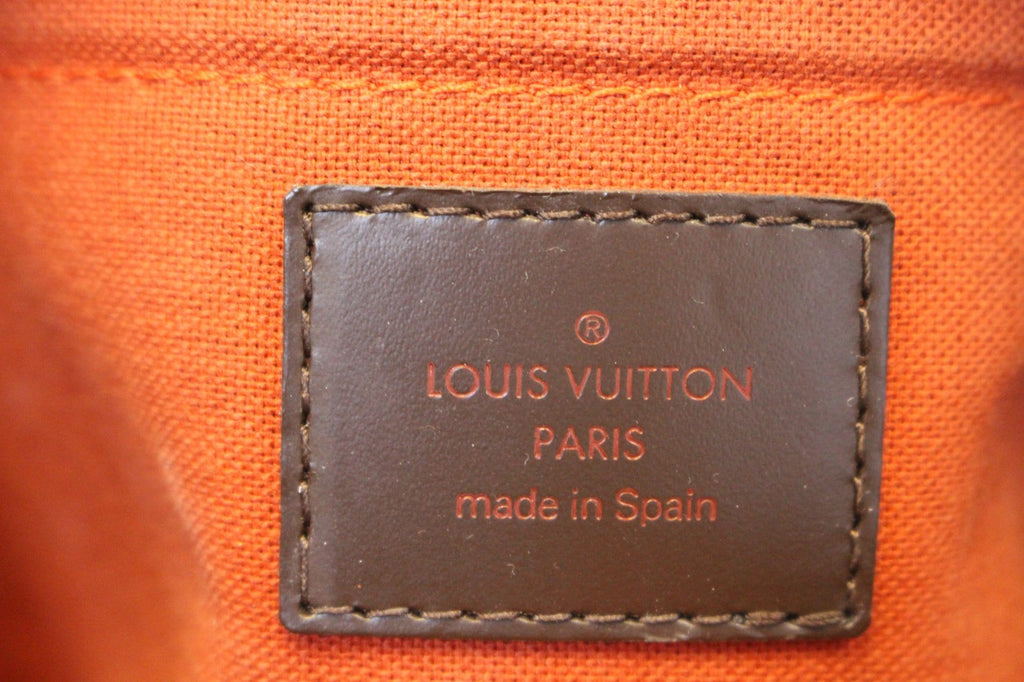 LOUIS VUITTON Ribera MM Damier Ebene Brown Satchel Bag