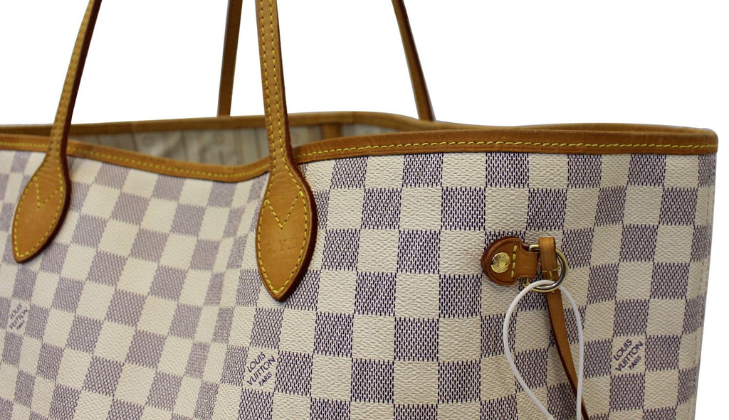 LOUIS VUITTON Neverfull GM Damier Azur Tote Shoulder Bag