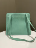 Chanel Vintage Shoulder Tote Bag Mint Caviar