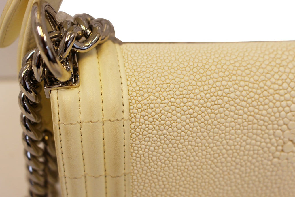 Chanel White Boy Stingray Leather small sample Crossbody Bag - Sale