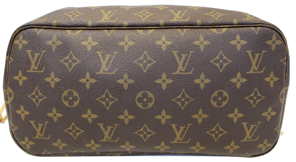 LOUIS VUITTON Neverfull MM Monogram Canvas Brown Tote Bag