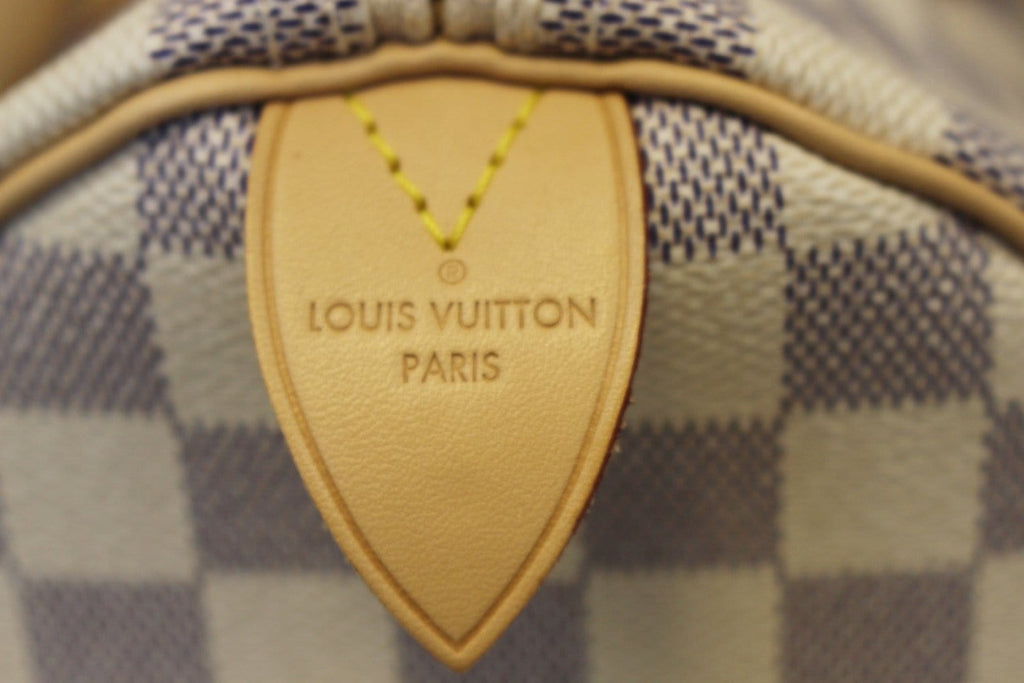 LOUIS VUITTON Speedy 30 Damier Azur Satchel Handbag