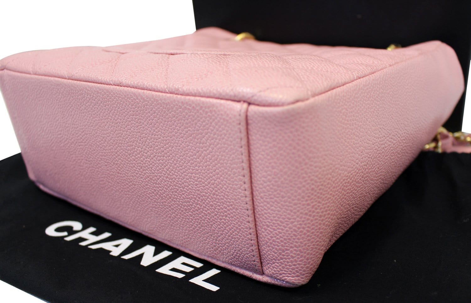 Chanel PST Petit Shopping Caviar Leather Leather Tote Bag Pink