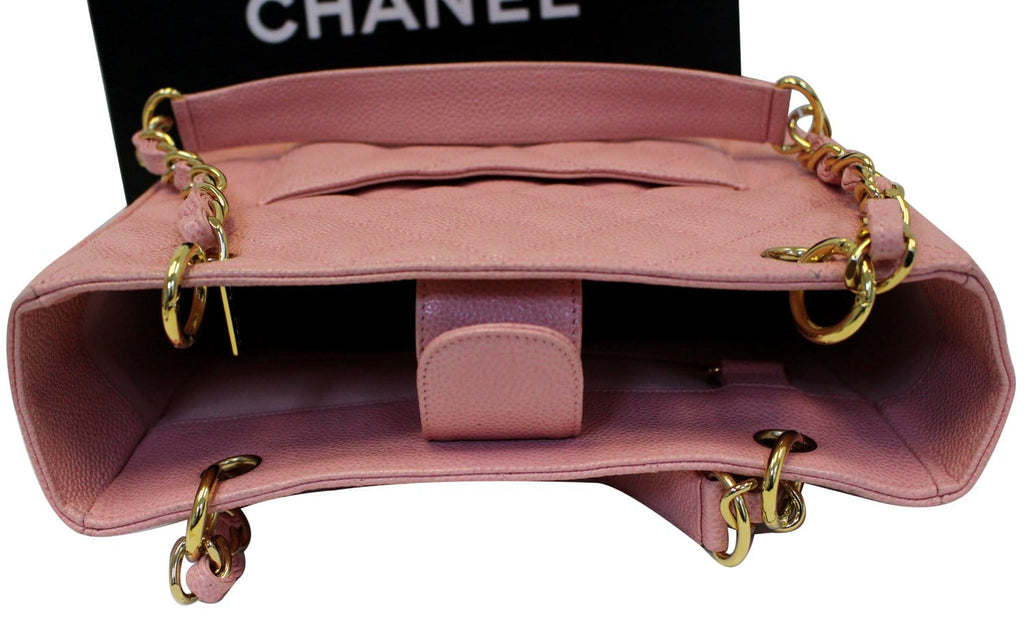 Chanel PST Petit Shopping Caviar Leather Leather Tote Bag Pink