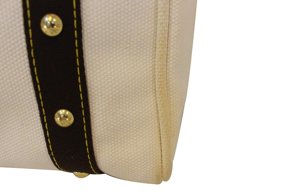 LOUIS VUITTON Limited Edition Cream Canvas Antigua Cabas MM Bag - Final Call