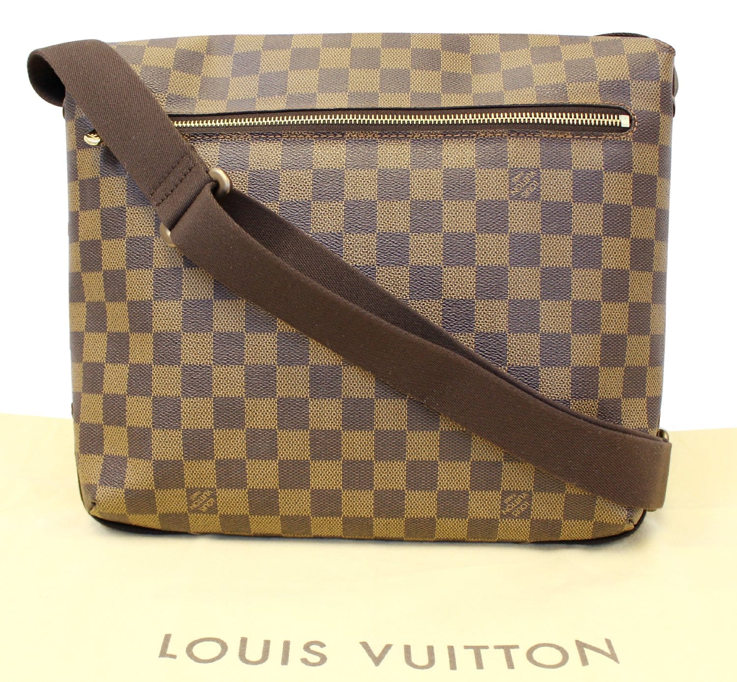 LOUIS VUITTON Damier Ebene Brooklyn MM Crossbody Bag