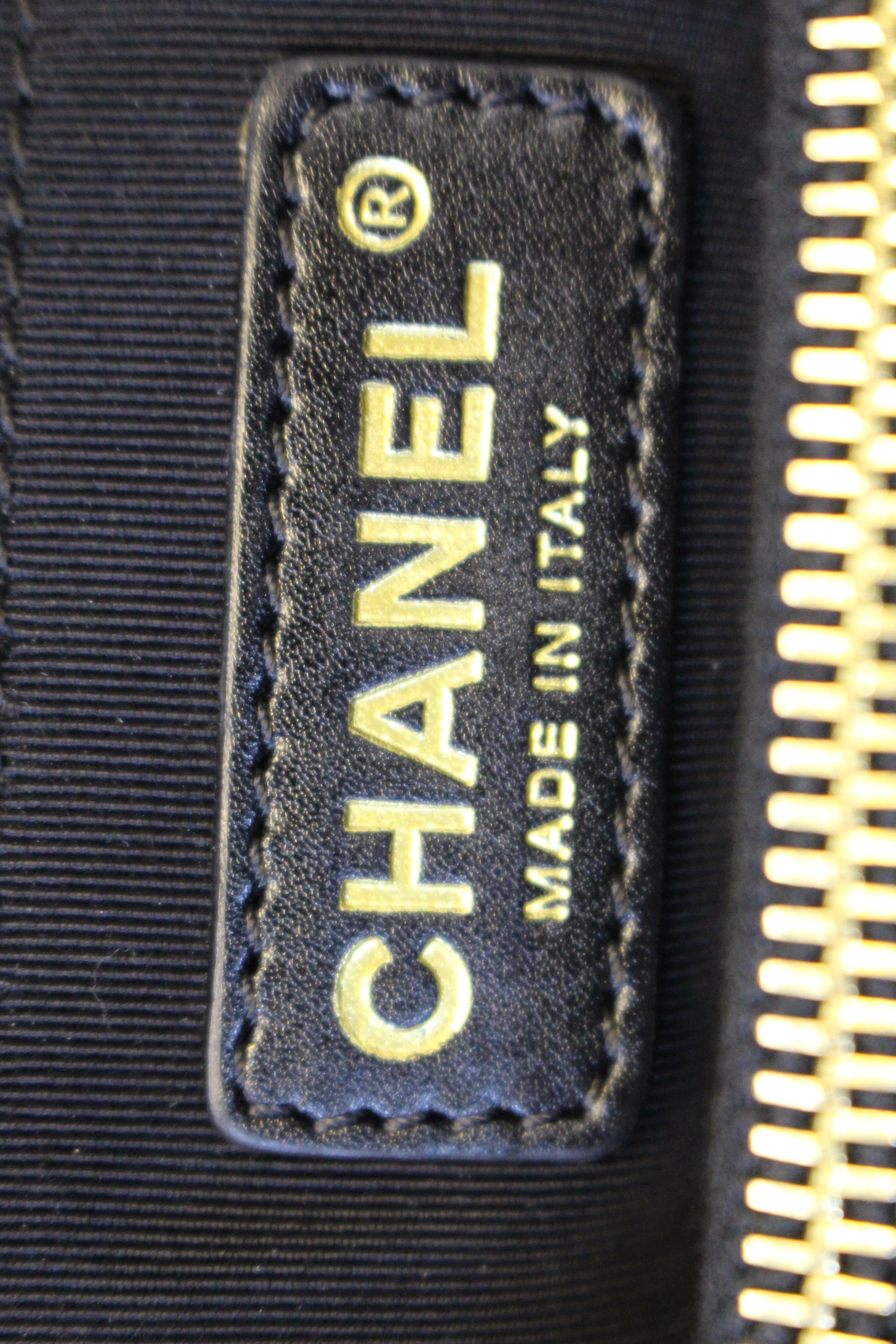 Chanel Black Caviar Leather Leather Grand Shopping Tote Bag