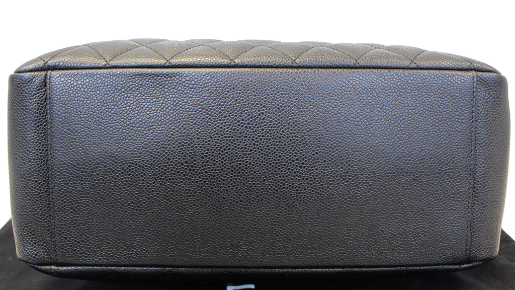 Chanel Black Caviar Leather Leather Grand Shopping Tote Bag