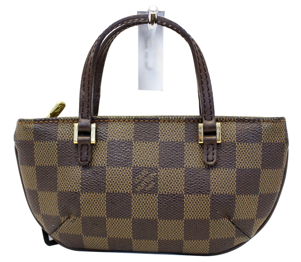 LOUIS VUITTON Damier Ebene Brown Pouch