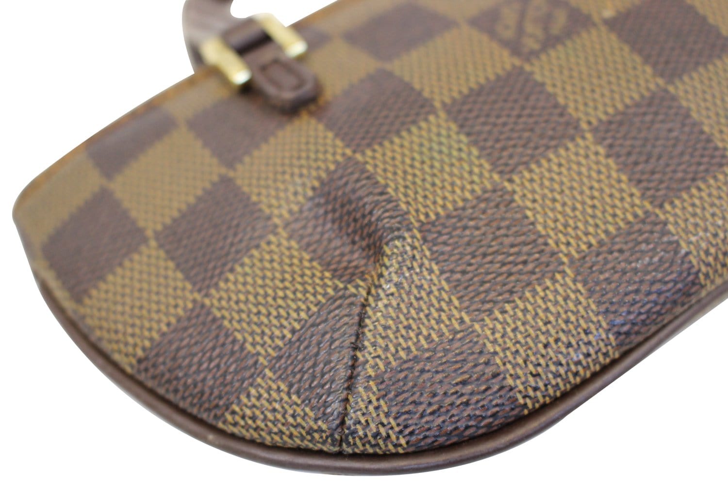 LOUIS VUITTON Damier Ebene Brown Pouch