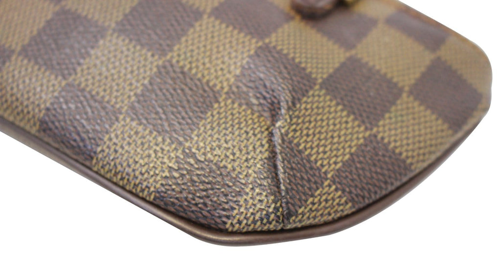 LOUIS VUITTON Damier Ebene Brown Pouch