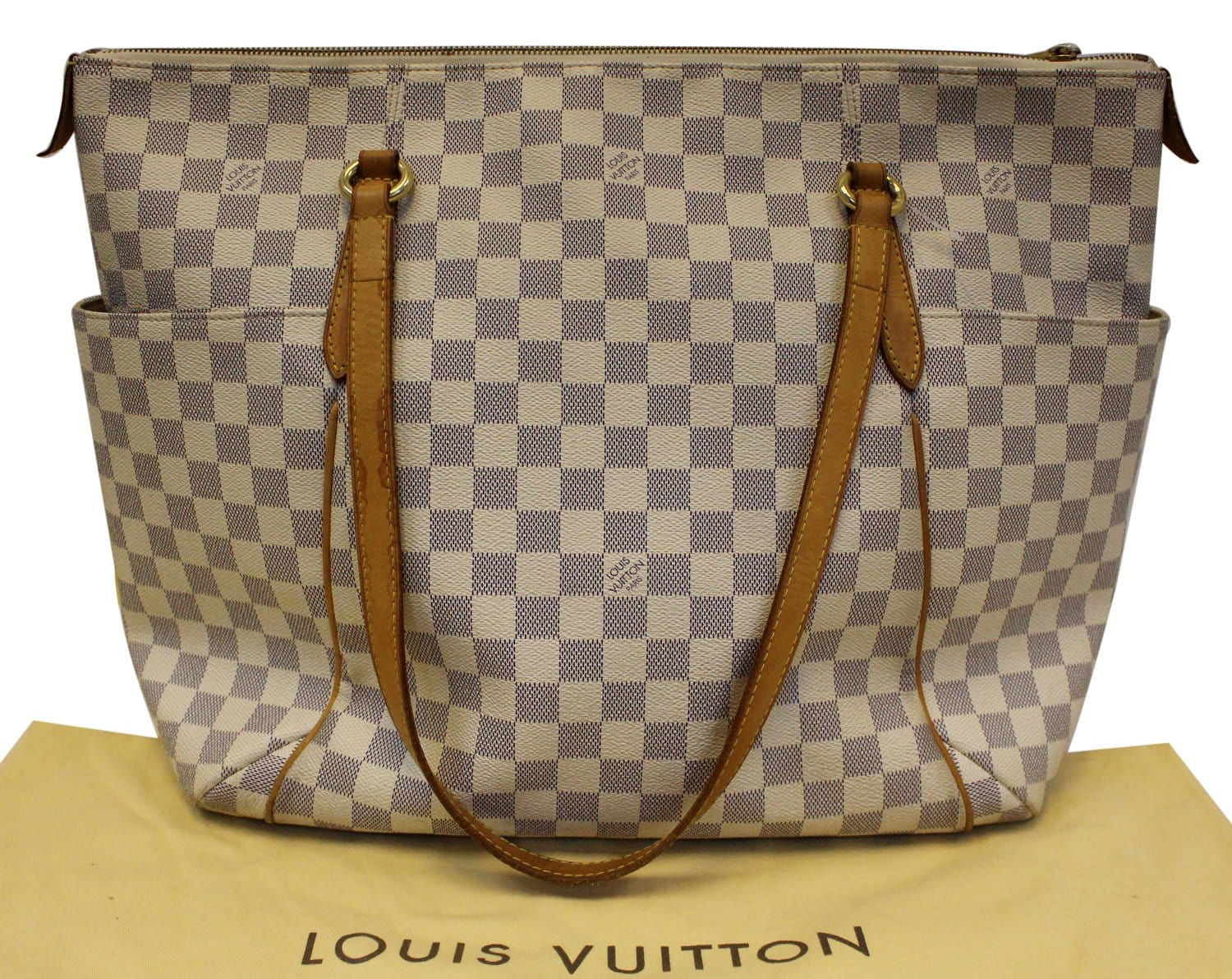 LOUIS VUITTON Damier Azur Totally GM Tote Shoulder Bag