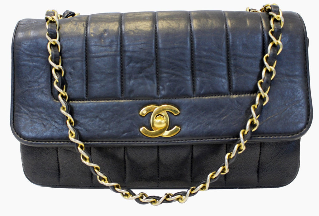Chanel Shoulder Bag - CHANEL Purse Vertical Caviar Leather Leather