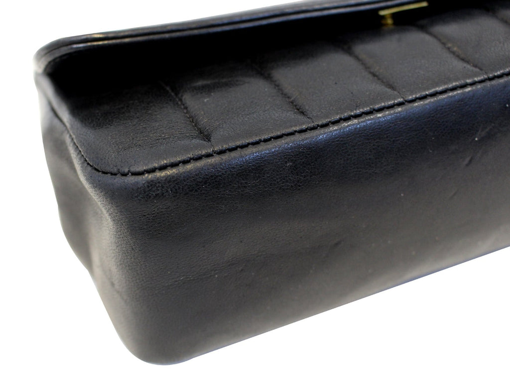 Chanel Shoulder Bag - CHANEL Purse Vertical Caviar Leather Leather